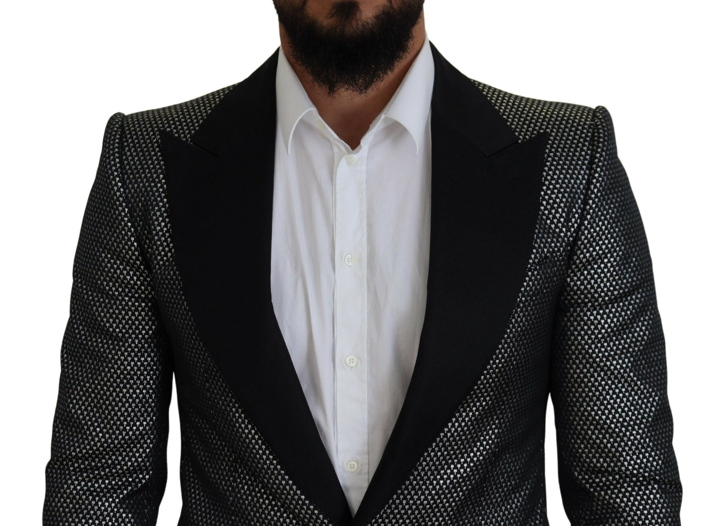 Dolce &amp; Gabbana Blazer elegante de jacquard con botonadura sencilla