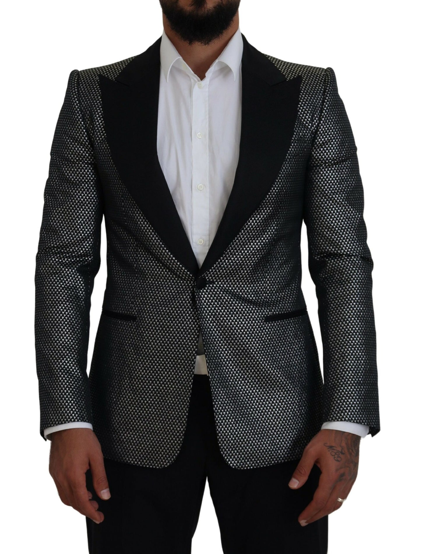 Dolce &amp; Gabbana Blazer elegante de jacquard con botonadura sencilla