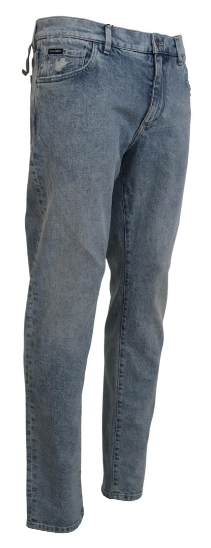 Dolce &amp; Gabbana Elegante pantalón vaquero azul claro slim-fit