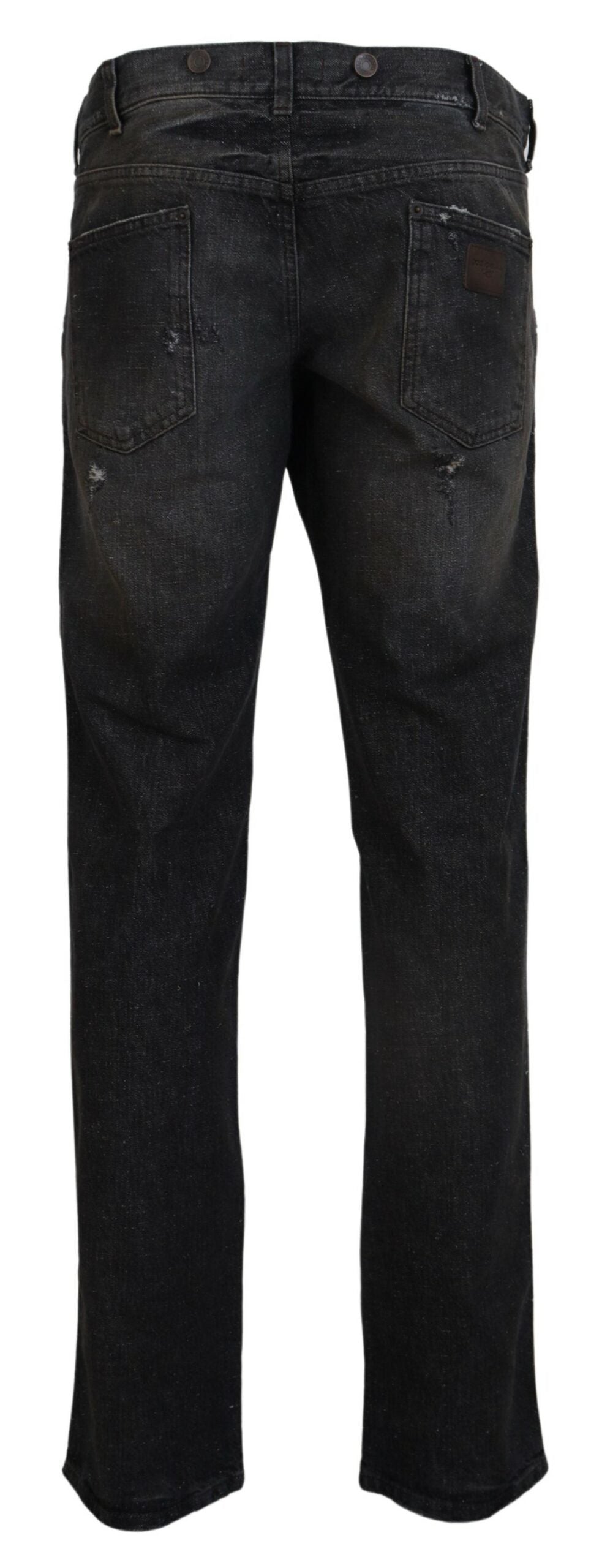 Dolce &amp; Gabbana Exquisite Gray Denim Pants for the Modern Gentleman