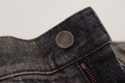 Dolce &amp; Gabbana Exquisite Gray Denim Pants for the Modern Gentleman