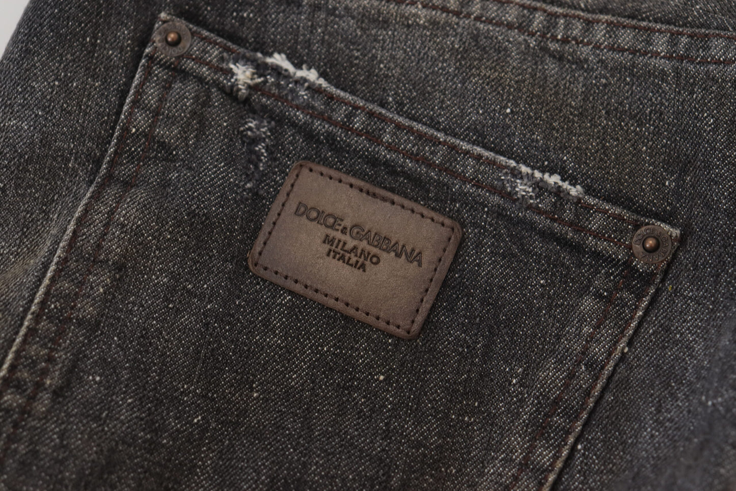 Dolce &amp; Gabbana Exquisite Gray Denim Pants for the Modern Gentleman