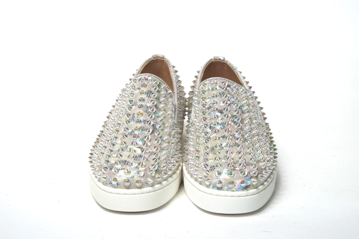 Christian Louboutin White Ab/Clear Ab Roller Boat Woman Flat Sneaker – EU35.5/US5 par Christian Louboutin | Disponible sur Sandy Store ByNet