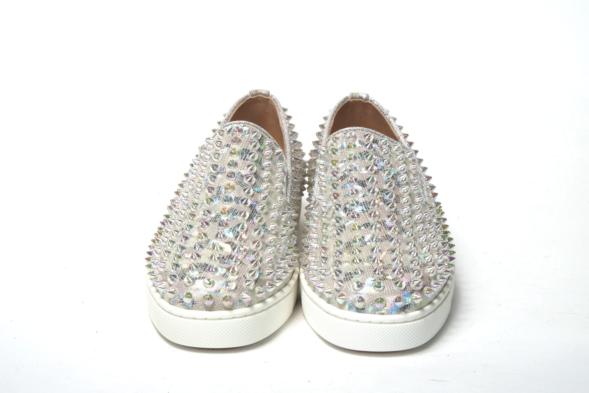 Christian Louboutin White Ab/Clear Ab Roller Boat Woman Flat Sneaker – EU35.5/US5 par Christian Louboutin | Disponible sur Sandy Store ByNet