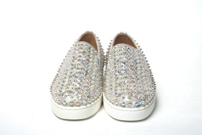 Christian Louboutin White Ab/Clear Ab Roller Boat Woman Flat Sneaker – EU35.5/US5 par Christian Louboutin | Disponible sur Sandy Store ByNet