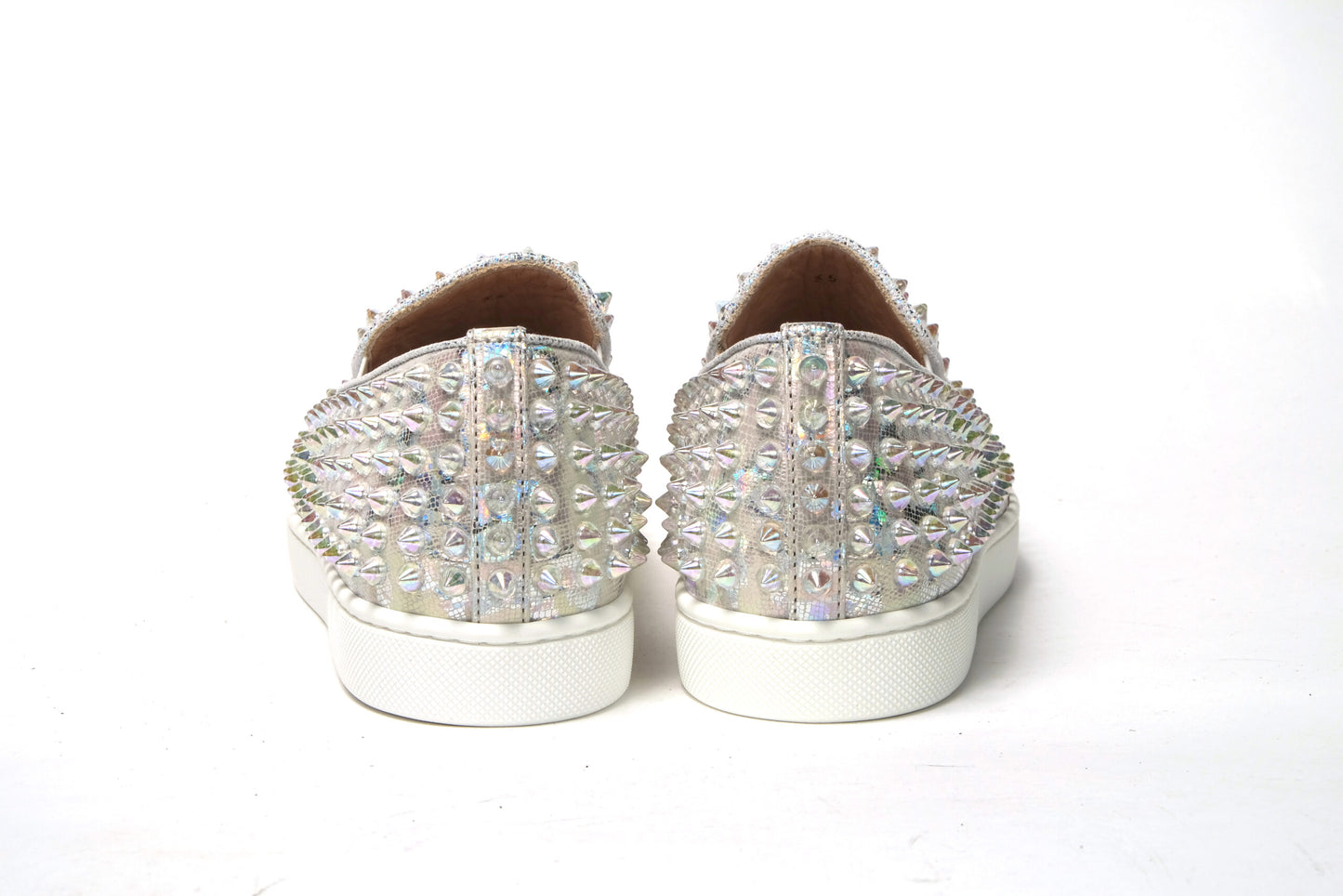 Christian Louboutin White Ab/Clear Ab Roller Boat Woman Flat Sneaker – EU35.5/US5 par Christian Louboutin | Disponible sur Sandy Store ByNet
