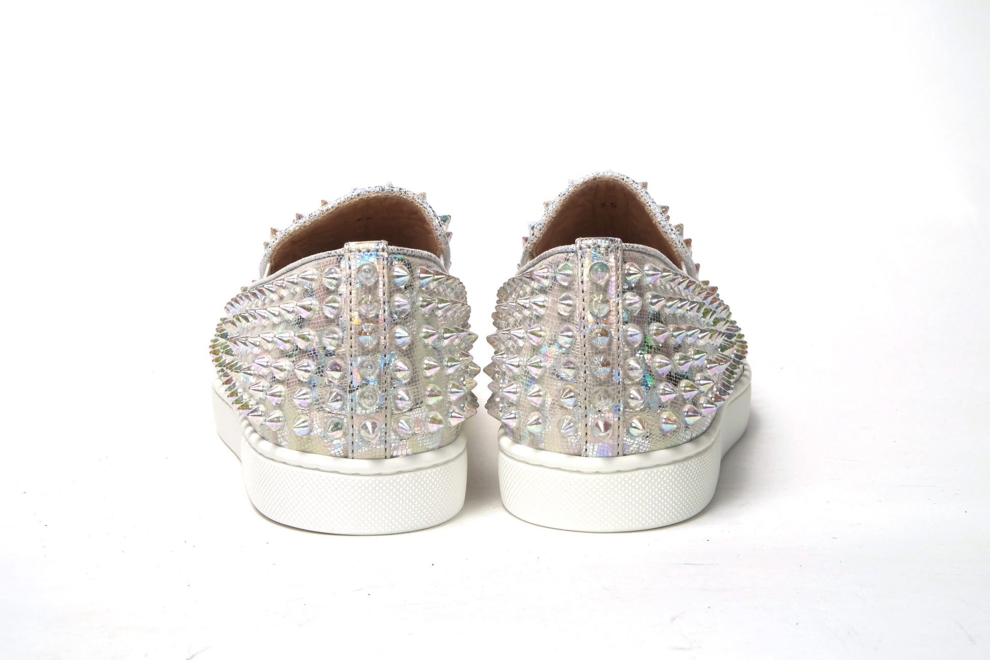 Christian Louboutin White Ab/Clear Ab Roller Boat Woman Flat Sneaker – EU35.5/US5 par Christian Louboutin | Disponible sur Sandy Store ByNet