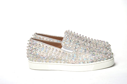Christian Louboutin White Ab/Clear Ab Roller Boat Woman Flat Sneaker – EU35.5/US5 par Christian Louboutin | Disponible sur Sandy Store ByNet