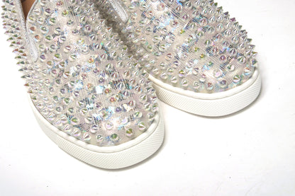 Christian Louboutin White Ab/Clear Ab Roller Boat Woman Flat Sneaker – EU35.5/US5 par Christian Louboutin | Disponible sur Sandy Store ByNet