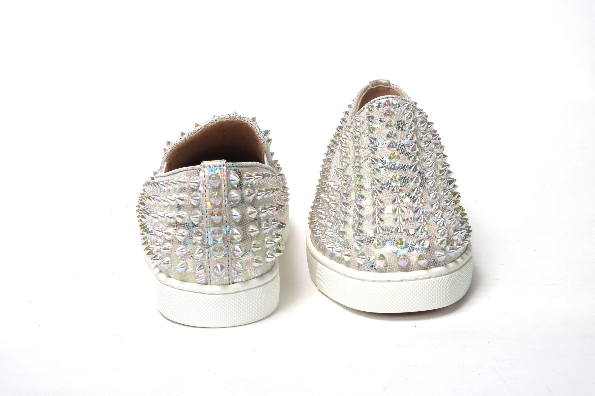 Christian Louboutin White Ab/Clear Ab Roller Boat Woman Flat Sneaker – EU35.5/US5 par Christian Louboutin | Disponible sur Sandy Store ByNet