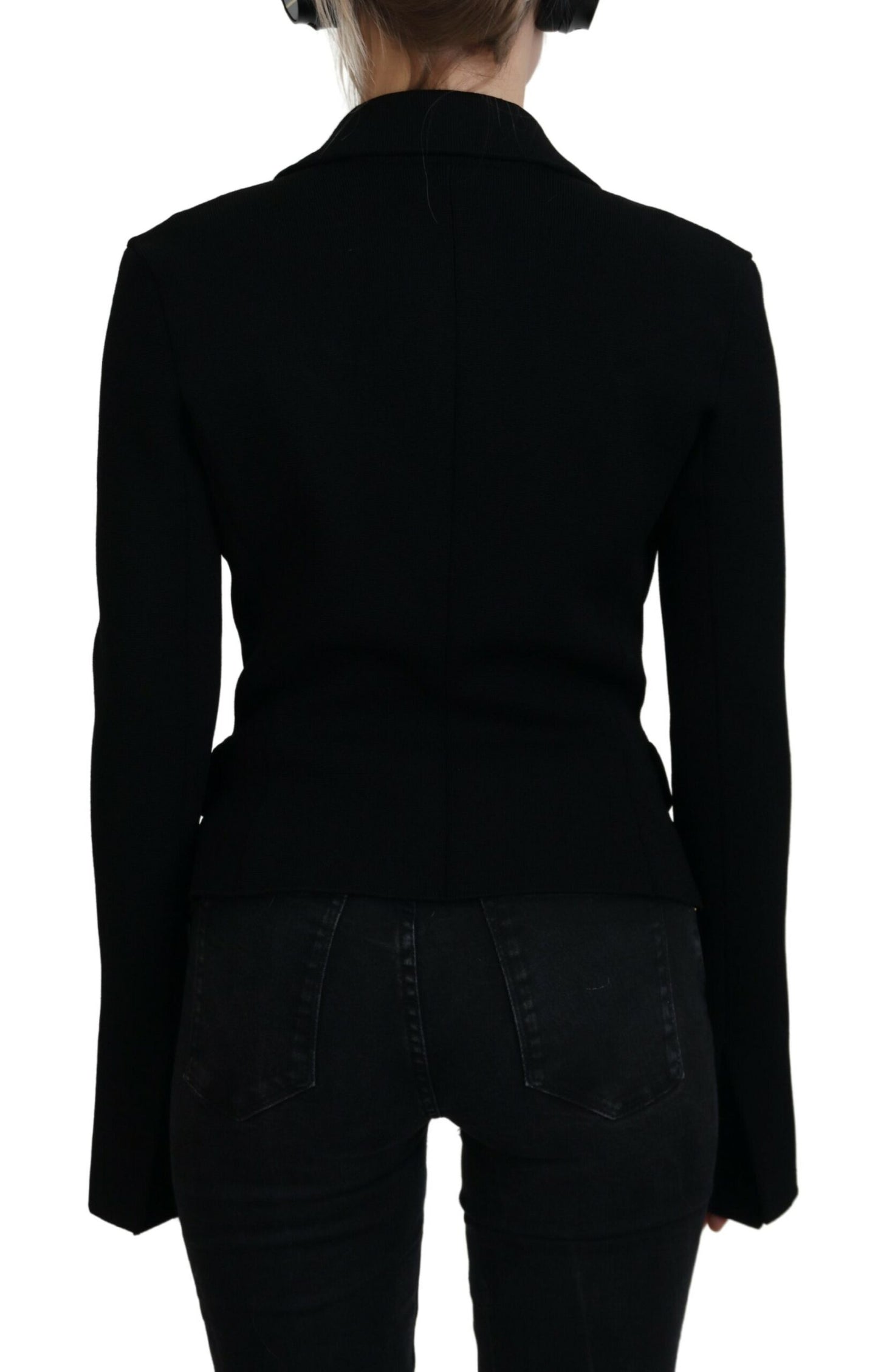 Dolce &amp; Gabbana Elegant Black Long Sleeve Jacket