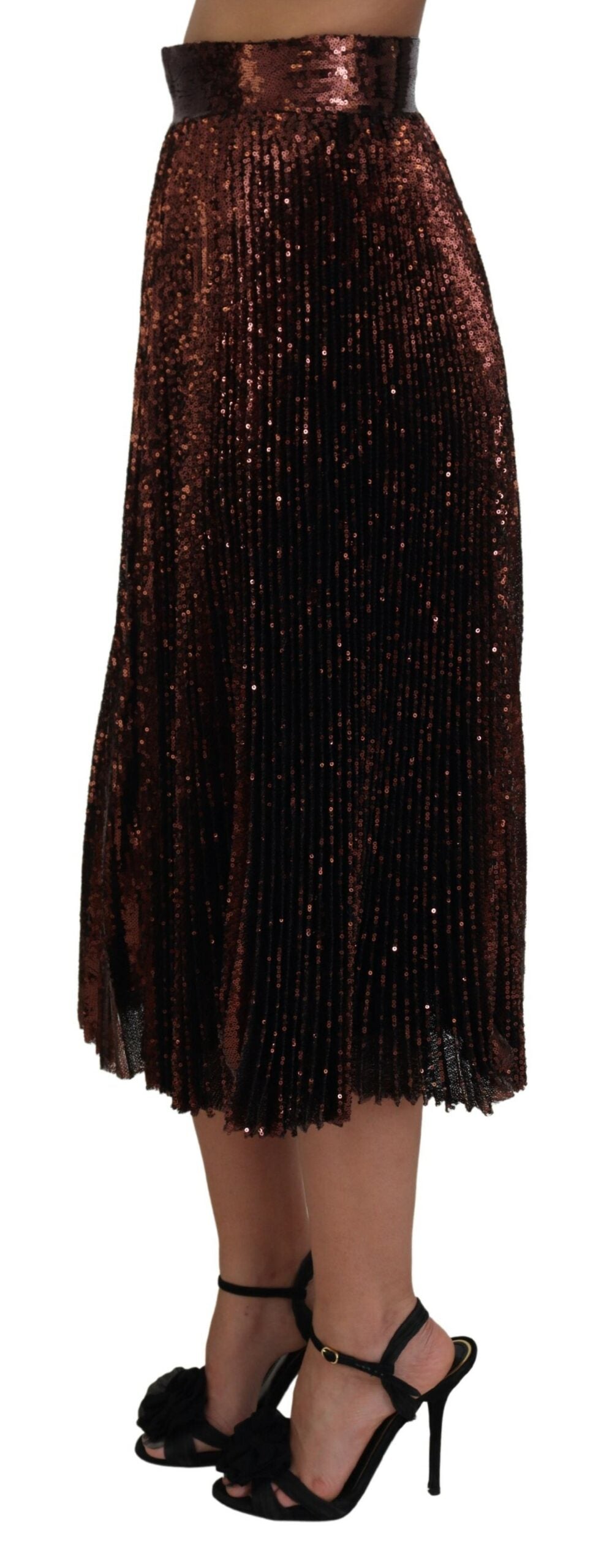 Dolce &amp; Gabbana Elegante falda midi acampanada de cintura alta