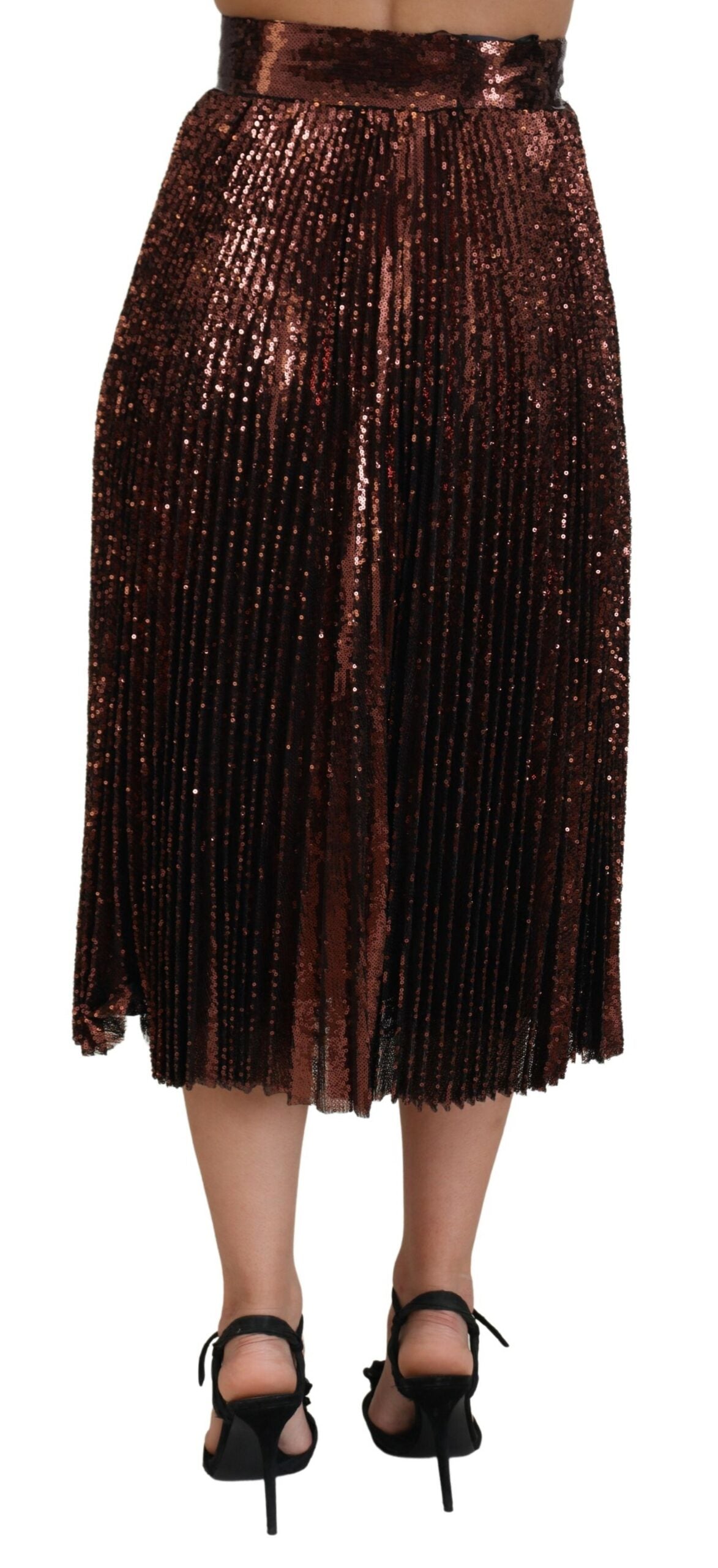 Dolce &amp; Gabbana Elegante falda midi acampanada de cintura alta