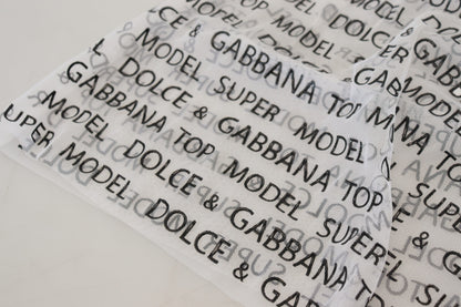 Dolce &amp; Gabbana Minifalda elegante con estampado de logotipo blanco