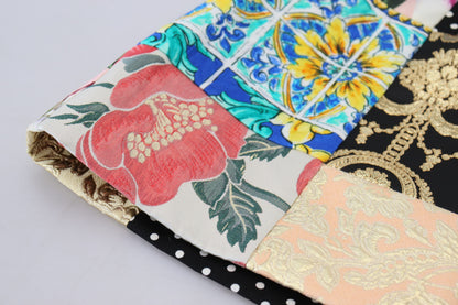 Dolce &amp; Gabbana Minifalda elegante de patchwork multicolor