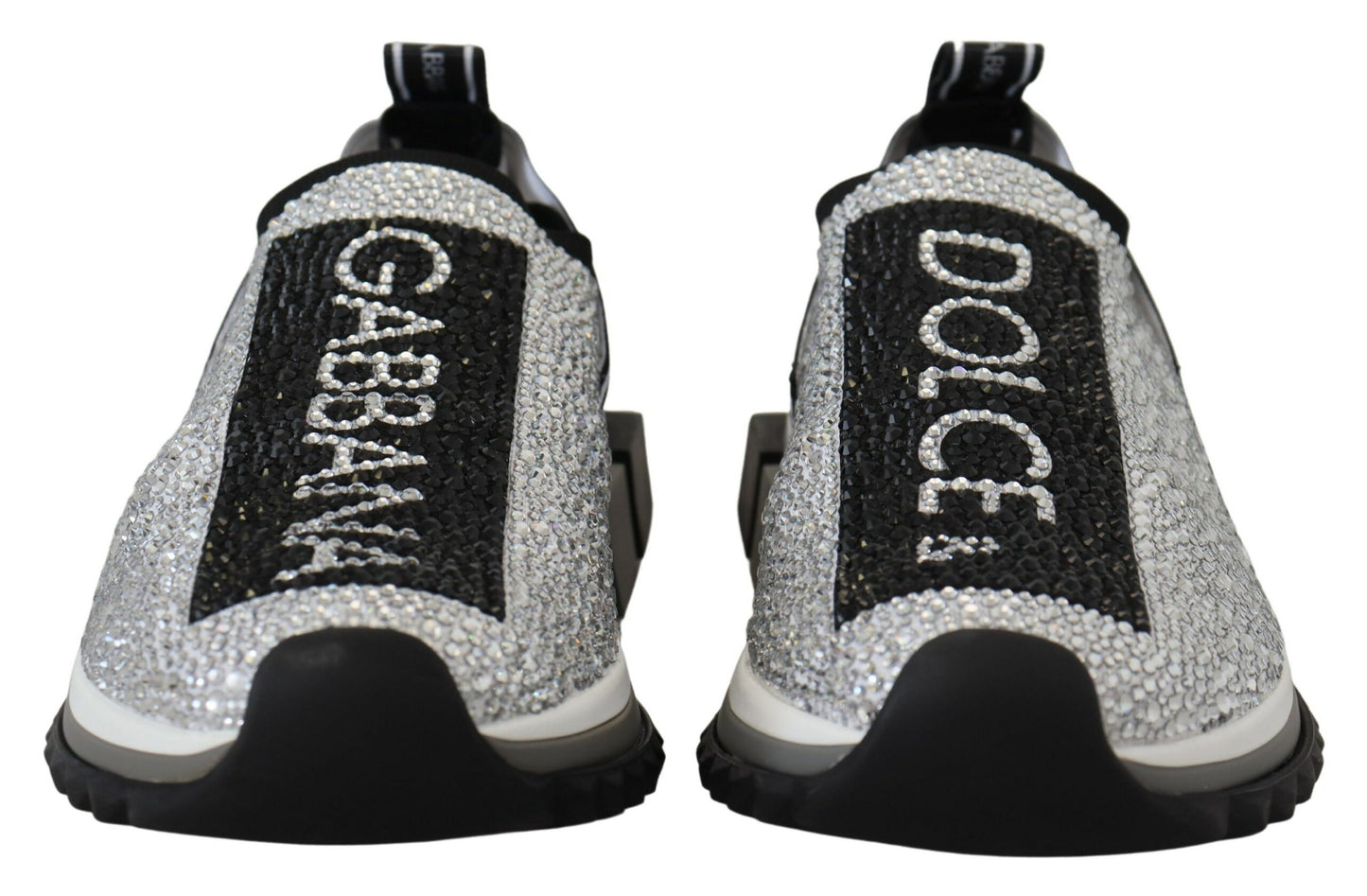 Dolce & Gabbana Sparkling Silver Rhinestone Sneakers – EU37.5/US7 par Dolce & Gabbana | Disponible sur Sandy Store ByNet