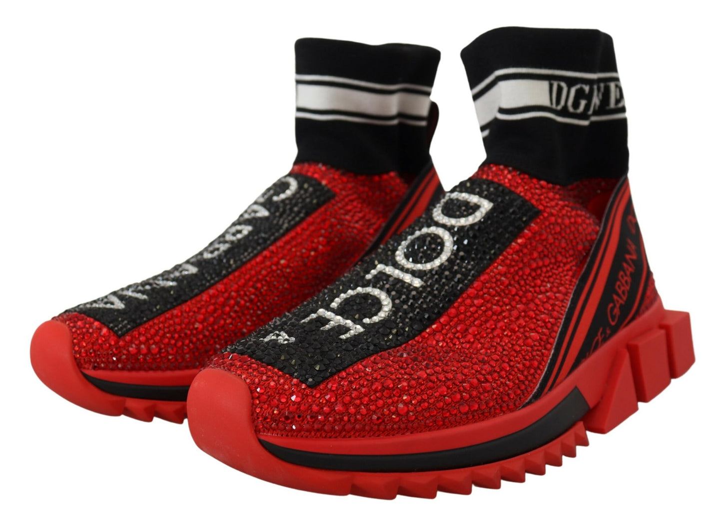 Dolce &amp; Gabbana Exquisitas zapatillas sin cordones rojas Sorrento