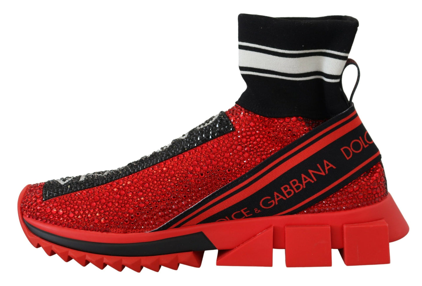 Dolce &amp; Gabbana Exquisitas zapatillas sin cordones rojas Sorrento