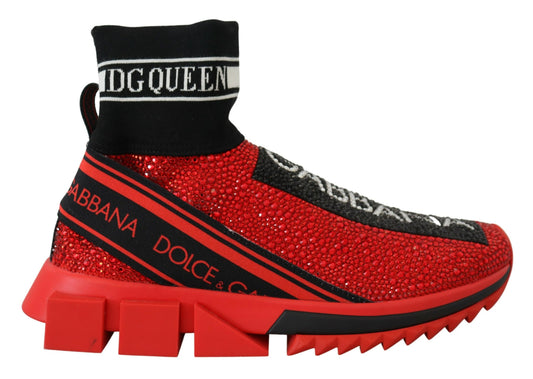 Dolce &amp; Gabbana Exquisitas zapatillas sin cordones rojas Sorrento