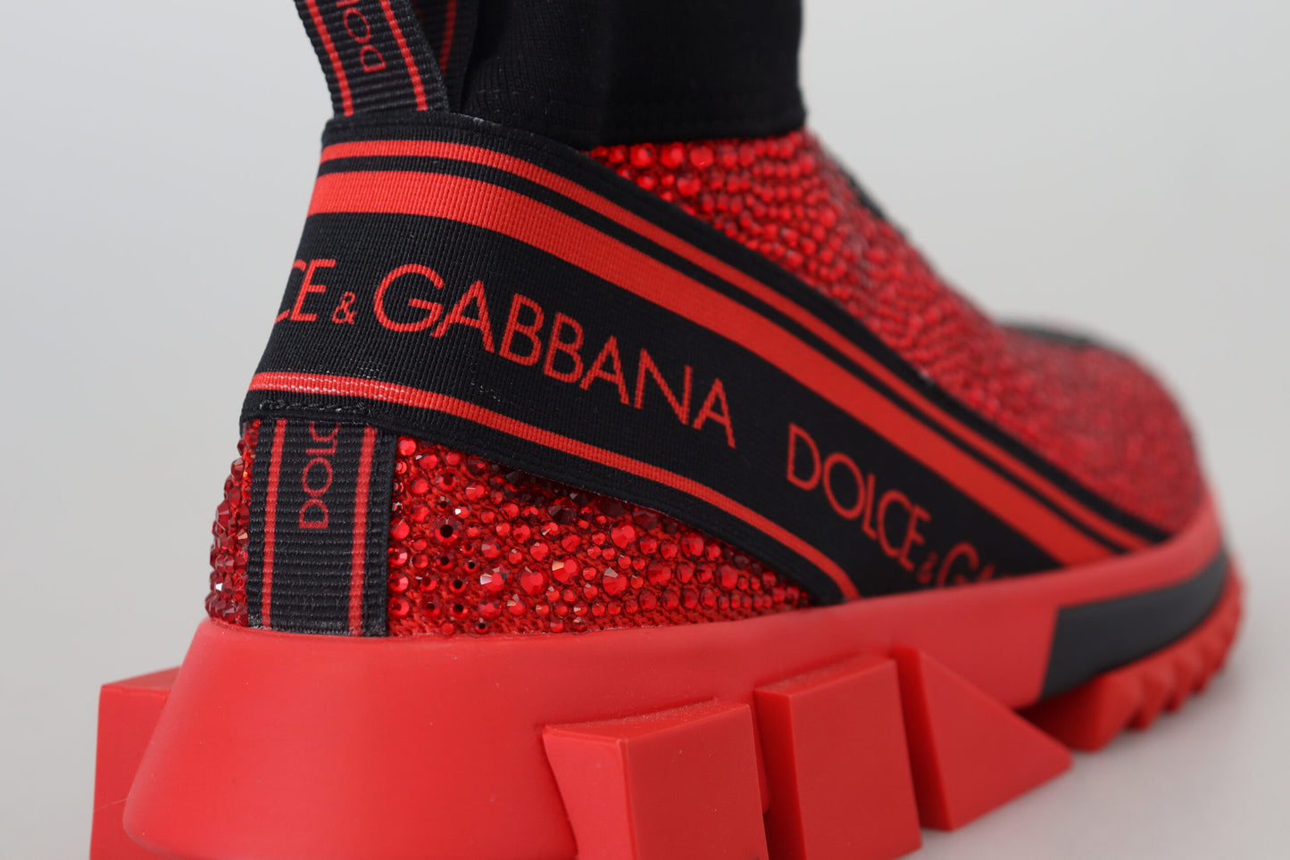 Dolce &amp; Gabbana Exquisitas zapatillas sin cordones rojas Sorrento