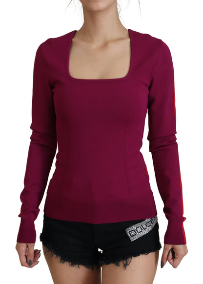 Dolce &amp; Gabbana Jersey multicolor con cuello cuadrado