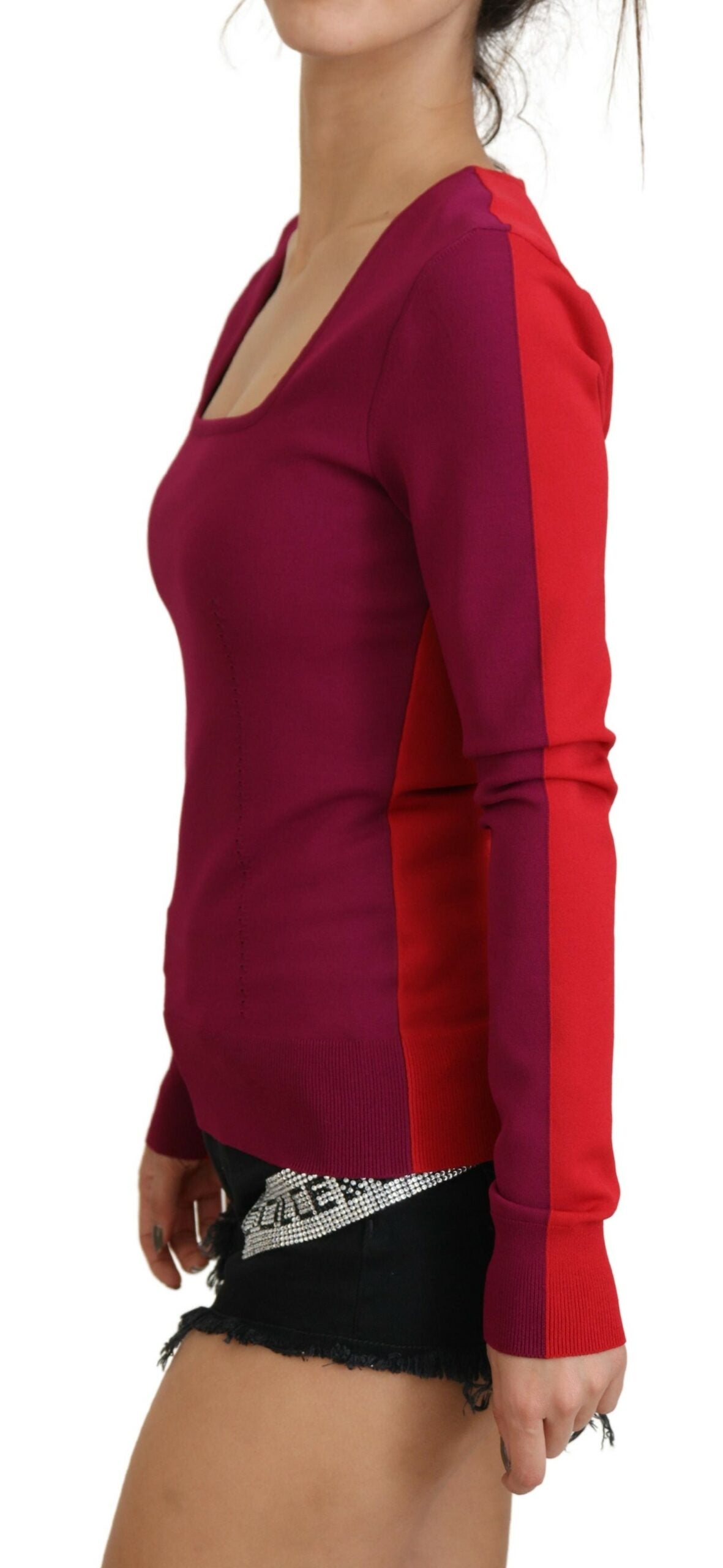 Dolce &amp; Gabbana Jersey multicolor con cuello cuadrado