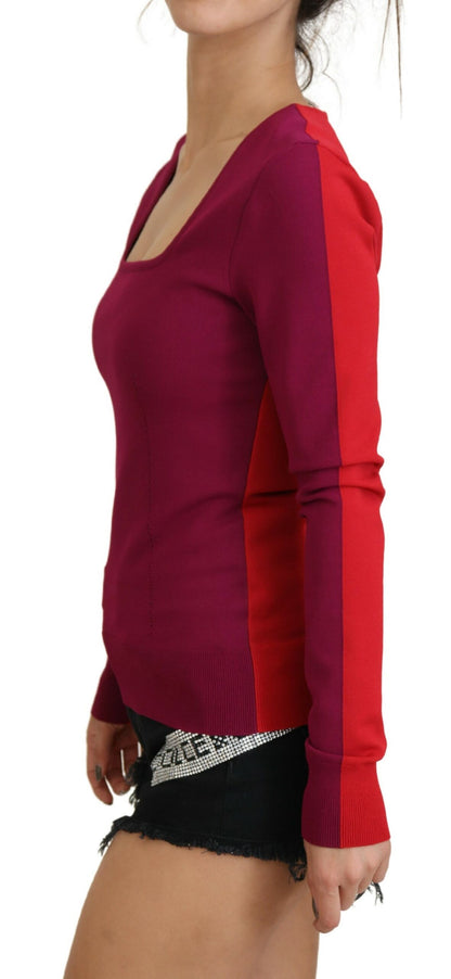 Dolce &amp; Gabbana Jersey multicolor con cuello cuadrado