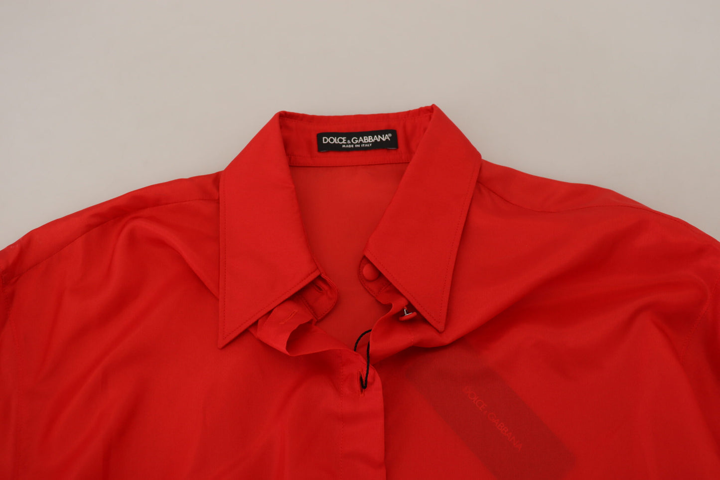 Dolce &amp; Gabbana Polo elegante de manga larga con cuello de seda