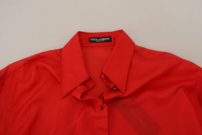 Dolce &amp; Gabbana Polo elegante de manga larga con cuello de seda