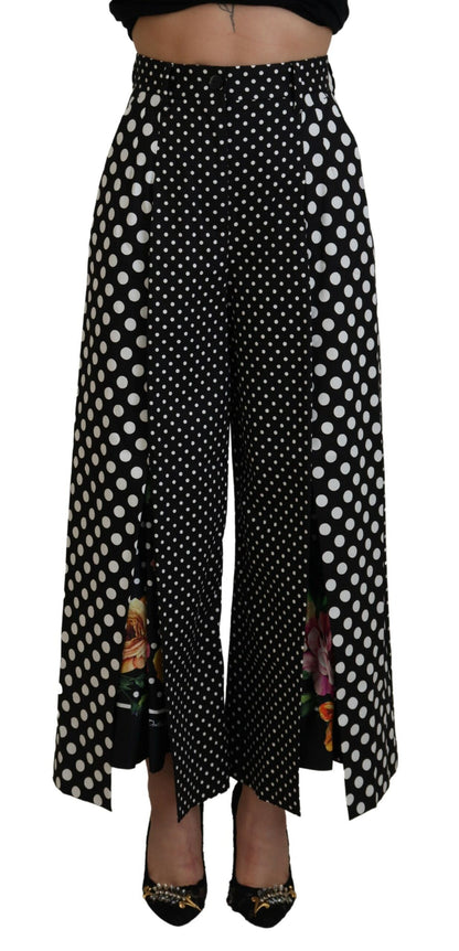 Dolce &amp; Gabbana Elegant High-Waist Polka Dot Pants