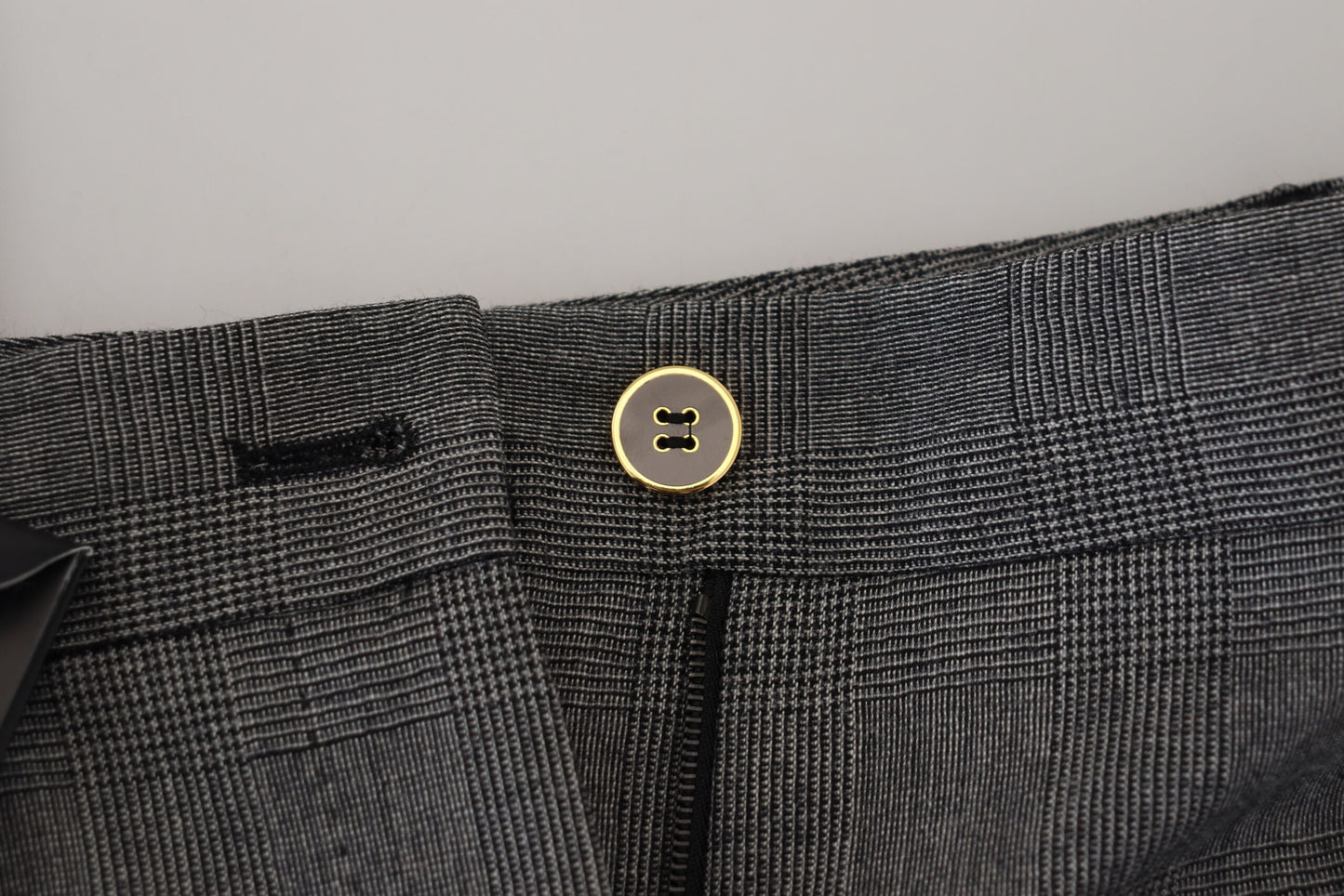 Dolce &amp; Gabbana High-Waist Plaid Virgin Wool Pants