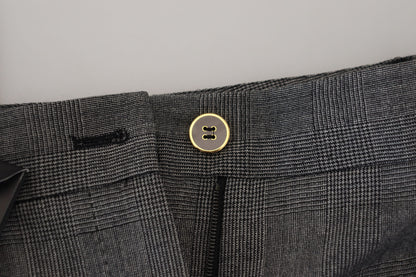 Dolce &amp; Gabbana High-Waist Plaid Virgin Wool Pants