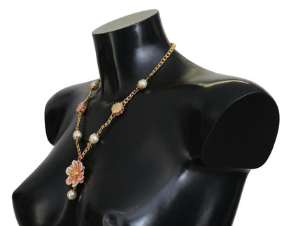 Dolce &amp; Gabbana Elegante collar con dije floral llamativo