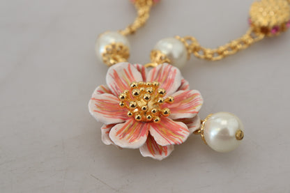 Dolce &amp; Gabbana Elegante collar con dije floral llamativo