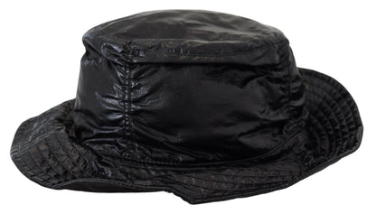 Dolce &amp; Gabbana Elegante gorra de pescador negra con detalle de logotipo