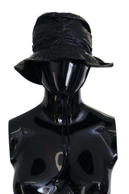 Dolce &amp; Gabbana Elegante gorra de pescador negra con detalle de logotipo
