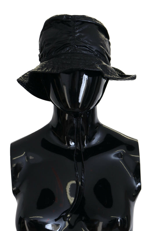 Dolce &amp; Gabbana Elegante gorra de pescador negra con detalle de logotipo