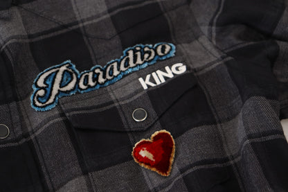 Dolce &amp; Gabbana Elegant Black and Gray Button Down Shirt