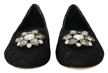 Dolce &amp; Gabbana Zapatos planos Vally elegantes con encaje floral