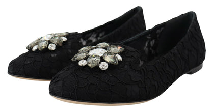 Dolce &amp; Gabbana Zapatos planos Vally elegantes con encaje floral