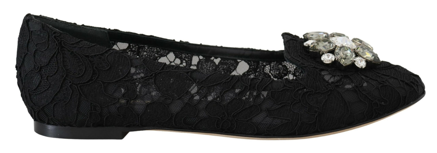 Dolce &amp; Gabbana Zapatos planos Vally elegantes con encaje floral