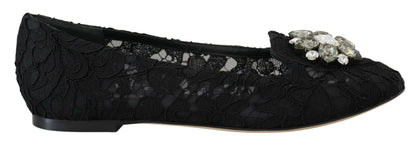 Dolce &amp; Gabbana Zapatos planos Vally elegantes con encaje floral