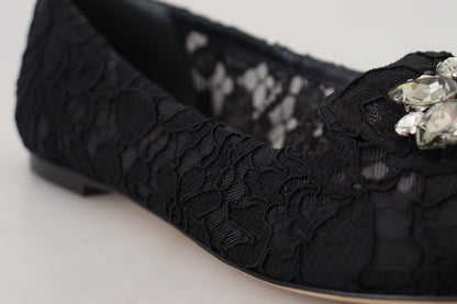 Dolce &amp; Gabbana Zapatos planos Vally elegantes con encaje floral