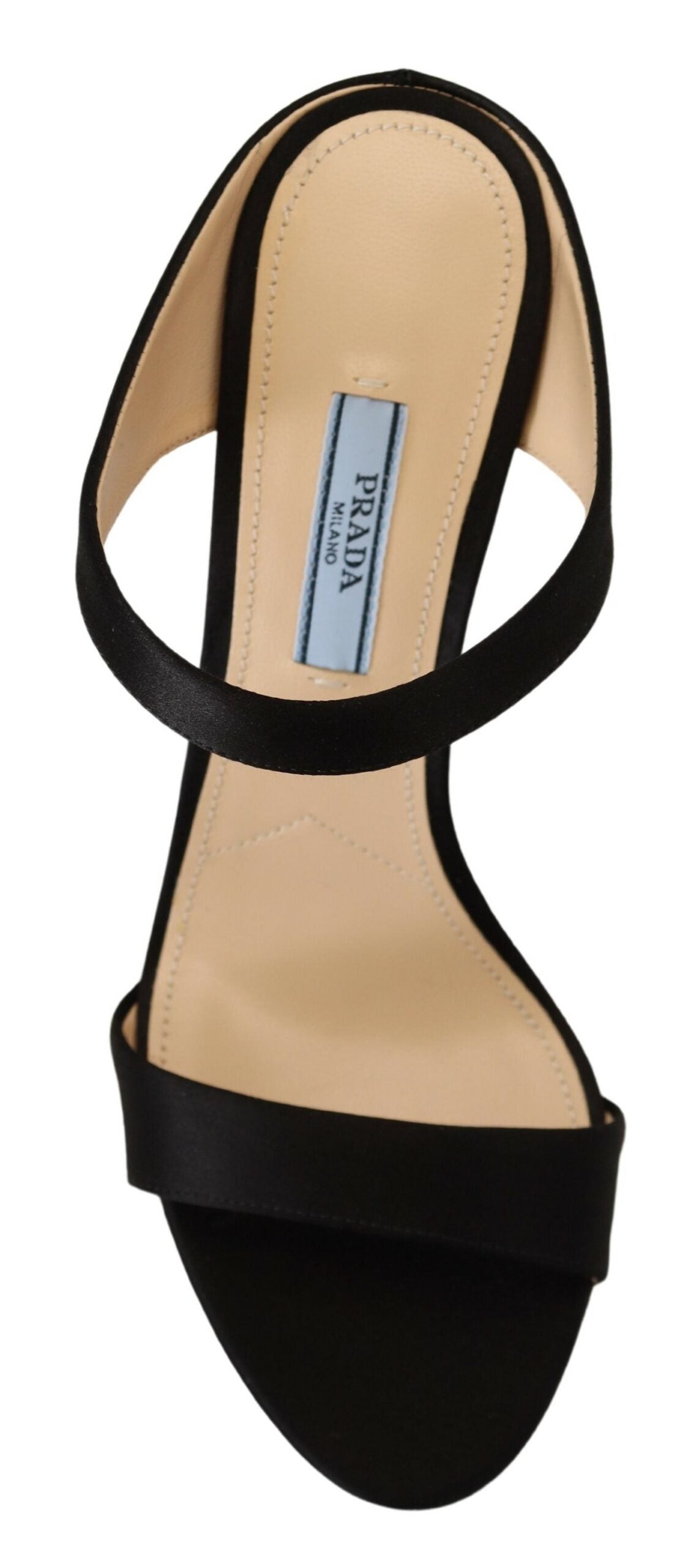 Escarpins élégants à talons en cuir noir Prada