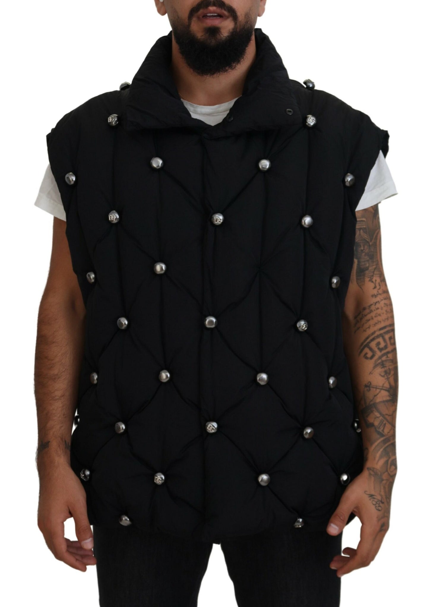 Dolce &amp; Gabbana Elegante chaqueta sin mangas negra