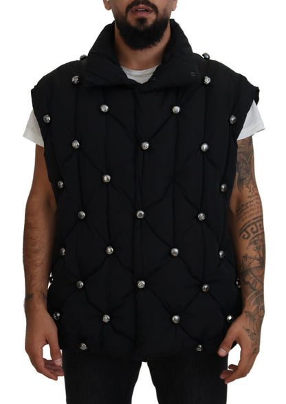Dolce &amp; Gabbana Elegante chaqueta sin mangas negra
