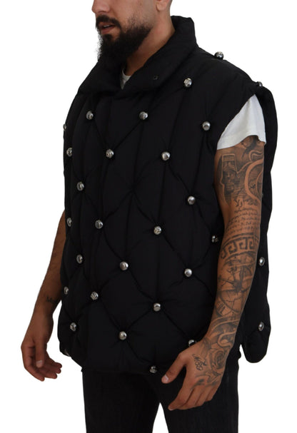Dolce &amp; Gabbana Elegante chaqueta sin mangas negra