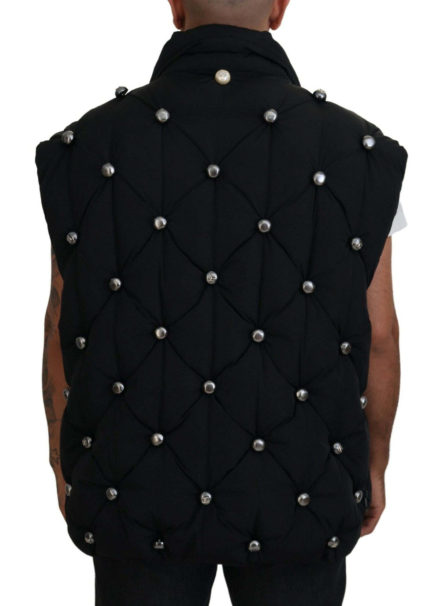 Dolce &amp; Gabbana Elegante chaqueta sin mangas negra