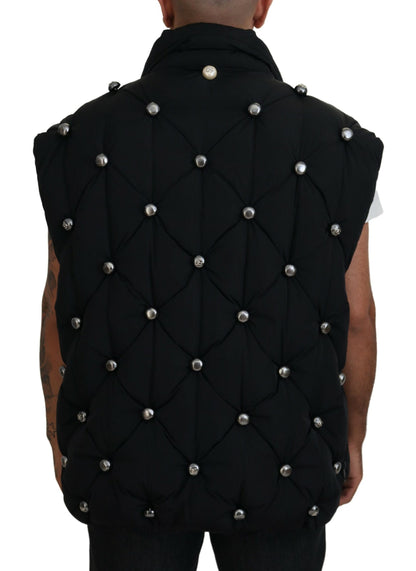 Dolce &amp; Gabbana Elegante chaqueta sin mangas negra