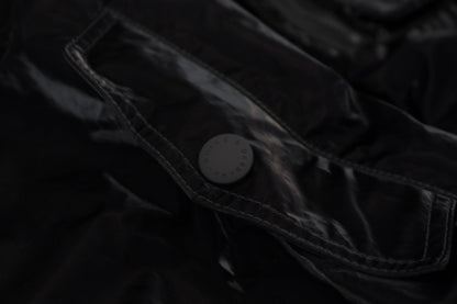 Dolce &amp; Gabbana Elegante chaqueta bomber negra con capucha
